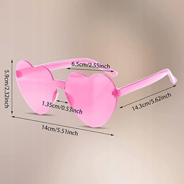 ХИППИ ОЧКИ С РОЗОВЫМ СЕРДЦЕМ ВЕЧЕРИНКА 70-Х ГОДОВ