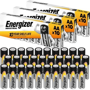 Baterie AA ENERGIZER Paluszki Alkaiczne R6 1.5V Mocne 30 sztuk Oryginalne