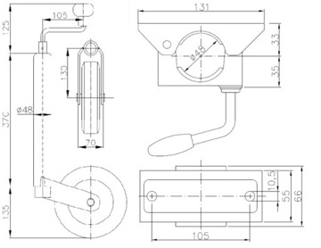 Опорное колесо ЗАМЕНЕННОЕ ОПОРНОЕ КОЛЕСО! с зажимом САМЫЙ ПРОЧНЫЙ!