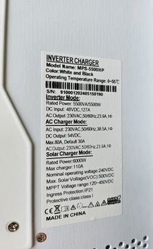 Автономный солнечный инвертор Sideon 5,5 кВт, 48 В, 120 А, ИБП