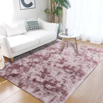 Мохнатый коврик для кролика розовый 100x150 см мягкий, красивый толстый пушистый