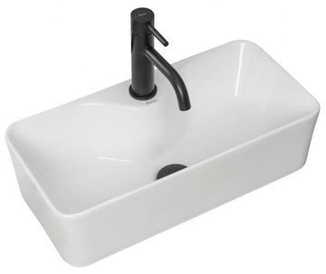 UMYWALKA NABLATOWA 50X25 CM PROSTOKĄTNA BIAŁA REA