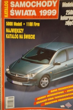 SAMOCHODY ŚWIATA 1999 KATALOG AUTA MODELE SAMOCHODÓW