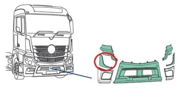 КОРПУС ФАРЫ ПРАВЫЙ MB ACTROS MP4