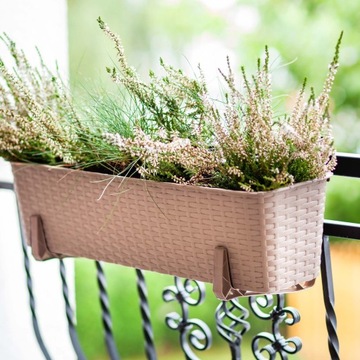 4x БАЛКОННАЯ КОРОБКА 40см, РУЧКИ КАРАМЕЛЬНЫЕ