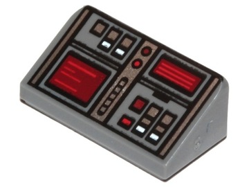LEGO Dark Bluish Gray Slope Nadruk 85984pb127