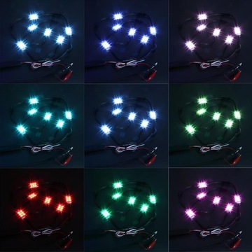 Светодиодная лампа Atmосфера RGB 5050 для мотоцикла/автомобиля с дистанционным управлением, 12 световых полос