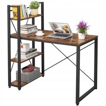 BIURKO INDUSTRIALNE METALOWE Z PÓŁKAMI REGAŁEM LOFTOWE RUSTYKALNE VINTAGE