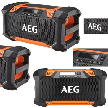RADIO WARSZTATOWE BUDOWLANE GŁOŚNIK BLUETOOTH NA BATERIE 18V BRSP18-0 AEG