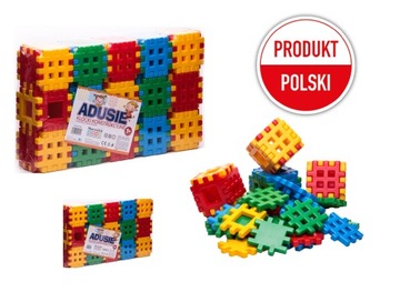 POLSKIE KLOCKI KONSTRUKCYJNE ADUSIE WAFLE 90 ELEME