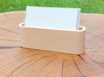 Деревянная подставка для визиток, массив эко-дерева.