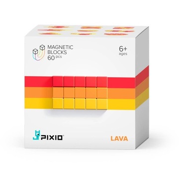 KLOCKI MAGNETYCZNE PIXIO ABSTRACT LAVA 60 SZT.