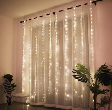 2023 nowy rok kurtyna świetlna Festoon 3M magiczn