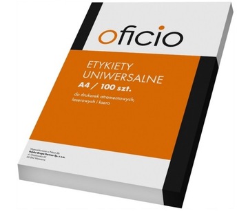 PAPIER SAMOPRZYLEPNY ETYKIETY A4 CD DVD