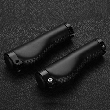 GRIP GRIP ВЕЛОСИПЕДНЫЕ РУЧКИ РЕЗИНА КОЖА ЧЕРНЫЕ