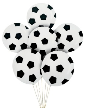 ZESTAW BALONÓW PIŁKA NOŻNA piłki dekoracja 6szt DS