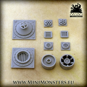 RIMS, HATCH, VENTS SYSTEM - 10szt. - WH40K