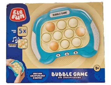 Gra zręcznościowa Bubble Game niebieska gra na refleks POP IT Ele Fun