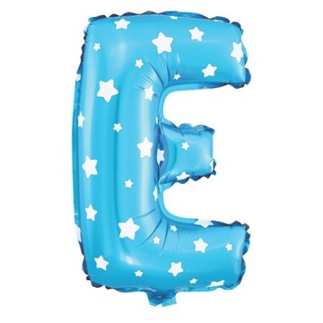 Balon foliowy niebieski 40cm Litera E