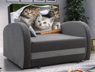 Sofa TOLA rozkładana ze zwierzętami funkcja spania