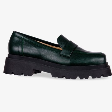 МОКАСИНЫ НА ПЛАТФОРМЕ ИЗ БОЛЬСКОЙ КОЖИ НОВИНКА 40