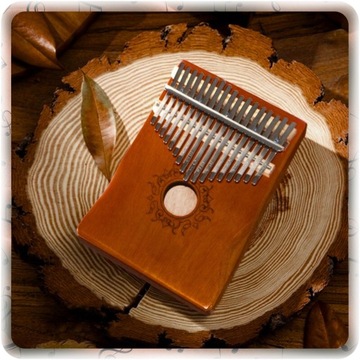KALIMBA INSTRUMENT PIANINO 17 DREWNIANA AFRYKAŃSKI ZESTAW AKCESORIA + ETUI