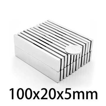 1-5pc 100x20x5mm Super Powerful Neodymium Mag