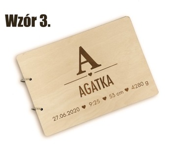 ALBUM NA CHRZEST ROCZEK PAMIĄTKA METRYCZKA GRAWER