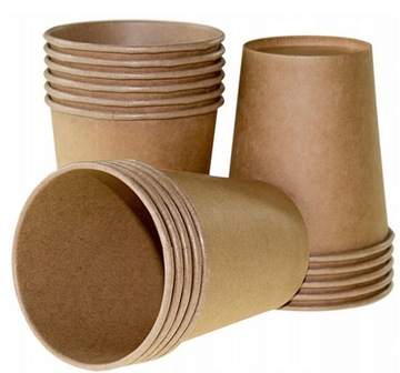 50ШТ БУМАЖНЫЕ СТАКАНКИ 250МЛ ДЛЯ КОФЕЙНЫХ НАПИТКОВ ОДНОРАЗОВЫЕ