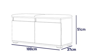Nevada 100 белый шкаф для обуви с сиденьем