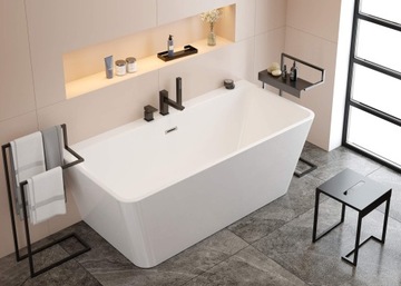 Taboret stolik łazienkowy Deante Mokko nero