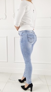 M. Sara Premium Special Best - Jeansy spodnie damskie Rurki - Skinny - Blue