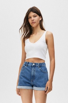 PULL & BEAR NIEBIESKIE SPODENKI JEANS (32)