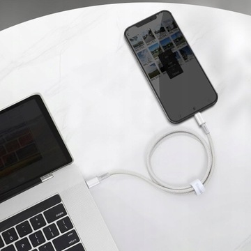 Кабель USB-C — Lightning Baseus 20 Вт PD, 2 м, белый