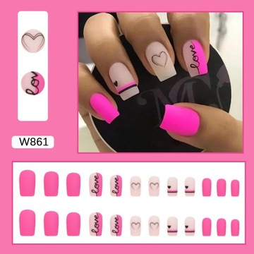 Manicure Halloween Nail Poręczny sztuczny peeling do paznokci Miłość