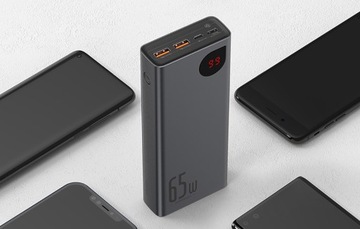 BASEUS POWERBANK 20000 мАч 2X USB 1X USB-C PD QC 3.0 65 Вт СВЕТОДИОДНЫЙ СЕРТИФИКАТ CE
