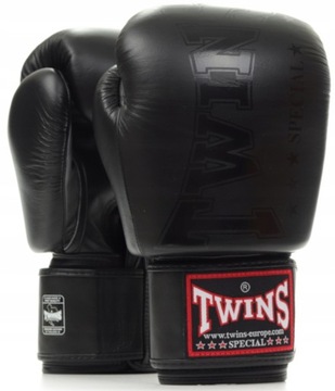 Rękawice bokserskie TWINS SPECIAL BGVL3 14 OZ tajskie skórzane czarne Thai