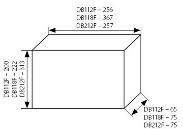 Корпус прозрачная дверь DB112F 1X12P/FMD IP40 12 мод 3843 KANLUX