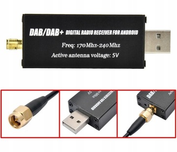 АДАПТЕР DAB+ ТЮНЕР ДЛЯ РАДИО С USB-СИСТЕМОЙ ANDROID