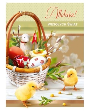 KARNET LAURKA KARTKA WIELKANOC PRZESTRZENNA