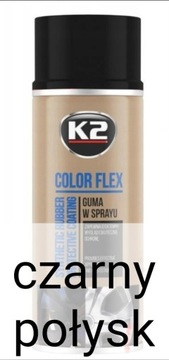 guma w sprayu 400 ml Color Flex K2 czarny polysk