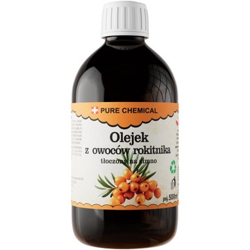 OLEJ Z ROKITNIKA TŁOCZONY NA ZIMNO NIERAFINOWANY NATURALNY 500ml 0,5l