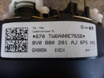 AUDI A3 8V Q3 8U AIRBAG ULOŽENÍ VZDUCHOVÁ ŘIDIČE 8V0880201AJ