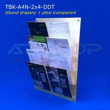 Tablica na Kartki A4 x8 kieszeń z plexi, ORGANIZER