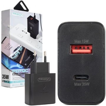 ŁADOWARKA KOSTKA GNIAZDO ROZGAŁĘZIACZ ROZDZIELACZ 2X USB USB-C PD 20W 5V 3A