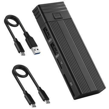 Obudowa do dysku dysk M.2 NVME SSD 2w1 z HUB USB 3.2 gen2 + czytnik kart SD