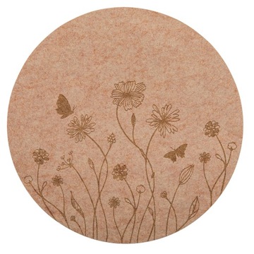 Podkładka pod talerz okrągła Mata na stół filcowa Altom Design Łąka 30 cm