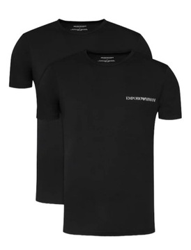 Emporio Armani Komplet 2 t-shirtów 111267 4R717 07320 Czarny Regular Fit XL