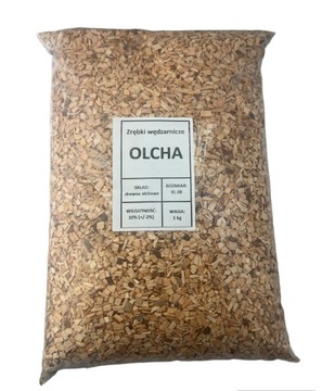 Zrębki Wędzarnicze Drewno do Wędzenia OLCHOWO - BUKOWE 60L 15KG PREMIIUM