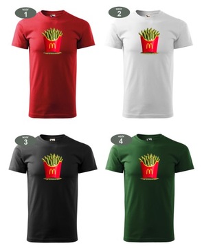 Koszulka t-shirt MC donald joint zioło frytki marihuana 4 różne kolory